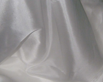 Tela HABOTAI de 5 mm, 100% seda - Blanca - 36" de ancho