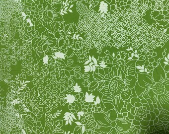 Green Floral - Baralla - Banyan Batiks Baumwollstoff