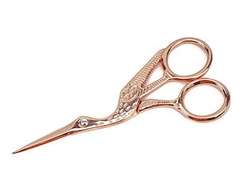 Tacony Rose Gold Stork Embroidery Scissors