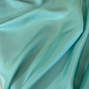 Aquamarine China Silk HABOTAI Fabric 15mm weight
