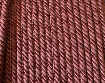 Rust Red Lip Cord Braid Gimp Trim 3/8" wide x 2 Yard increments