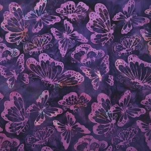 2549-007 Malam Batiks III - Feather - Dark Purple Fabric
