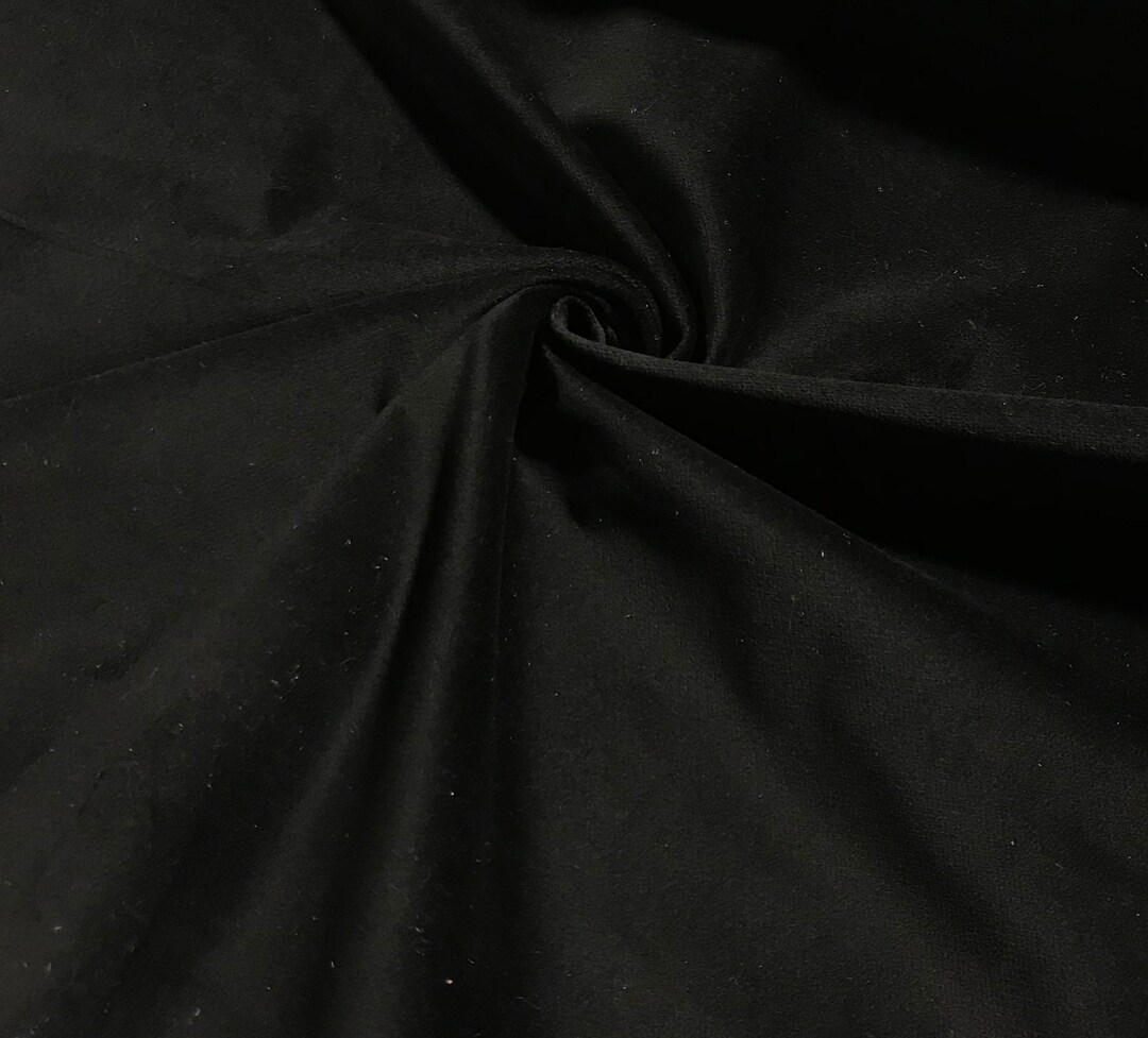 Black Stretch Cotton Velveteen Fabric - Etsy