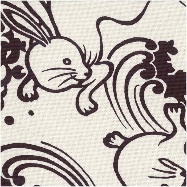 Traditional Japanese Rabbit Kokka Japan Cotton Canvas Fabric - Etsy