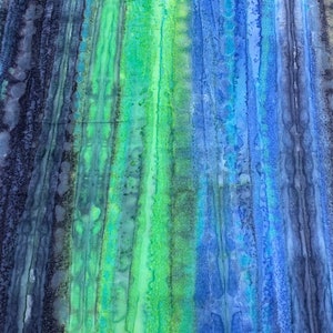 Blue Green Watercolor - Color Me Banyan - Banyan Batiks Studio for Northcott Fabric