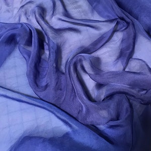 Hand Dyed Lavender  - Soft Silk Organza Fabric