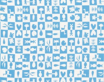 Remnant Sale 18"x22" - Water Land Reflection Blue - Cloud 9 Organic Cotton Fabric