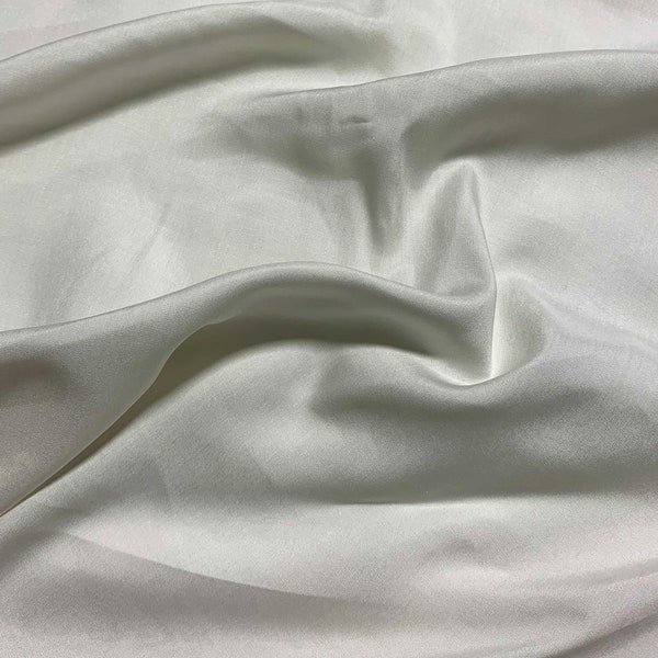 Natural White - Silk Broadcloth Fabric