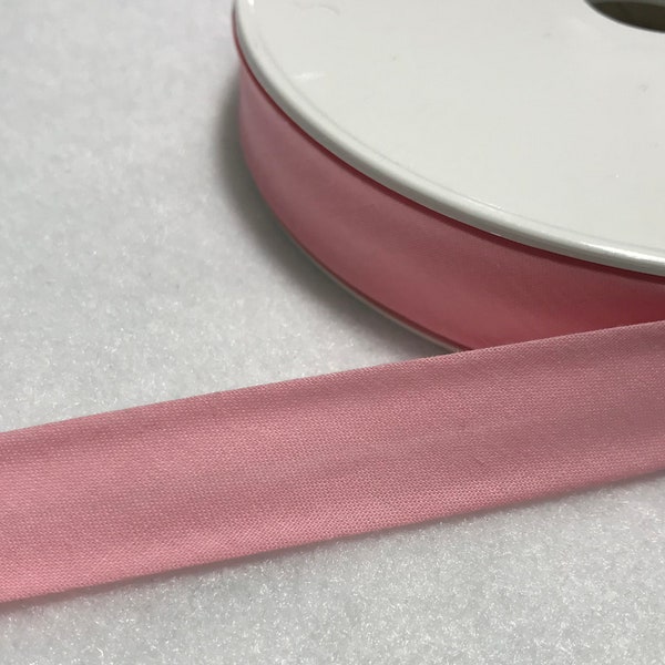 PINK Poly Cotton Single Fold Bias Tape Made in France 3/4"
