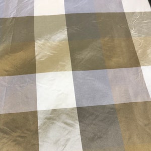 Gold Check - Silk Taffeta Fabric