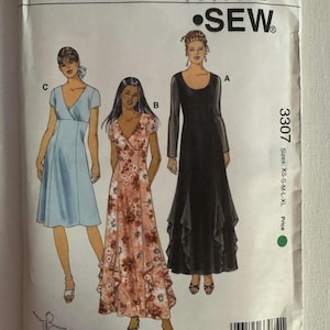 2005 Kwik Sew Y2K Dresses. Pattern # 3307 Size: XS-XL