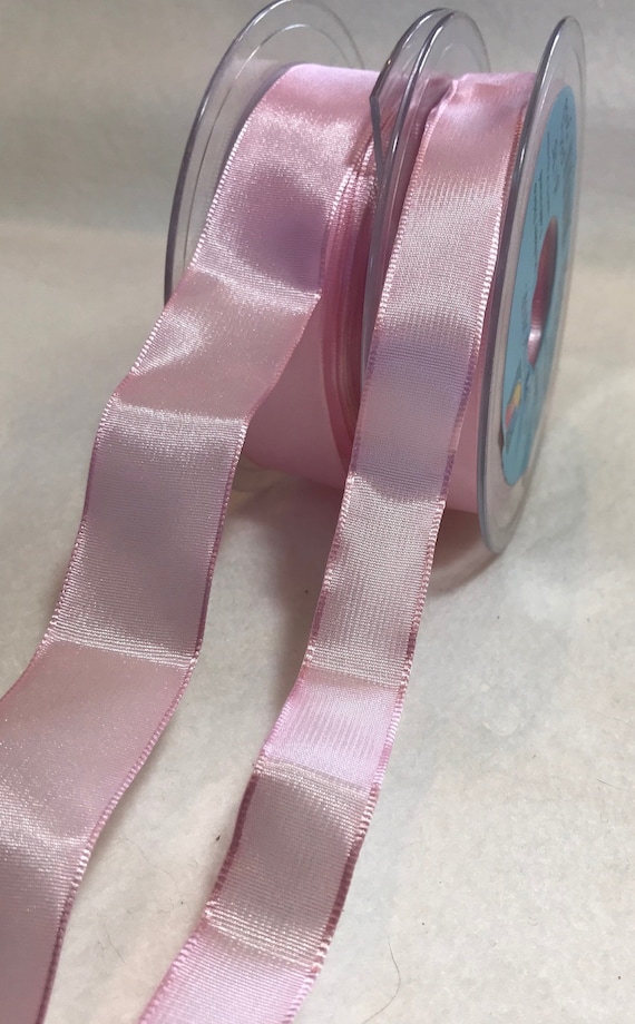 pink none - Baby Pink Wired Taffeta Ribbon - Made in France (3 Widths to choose from)