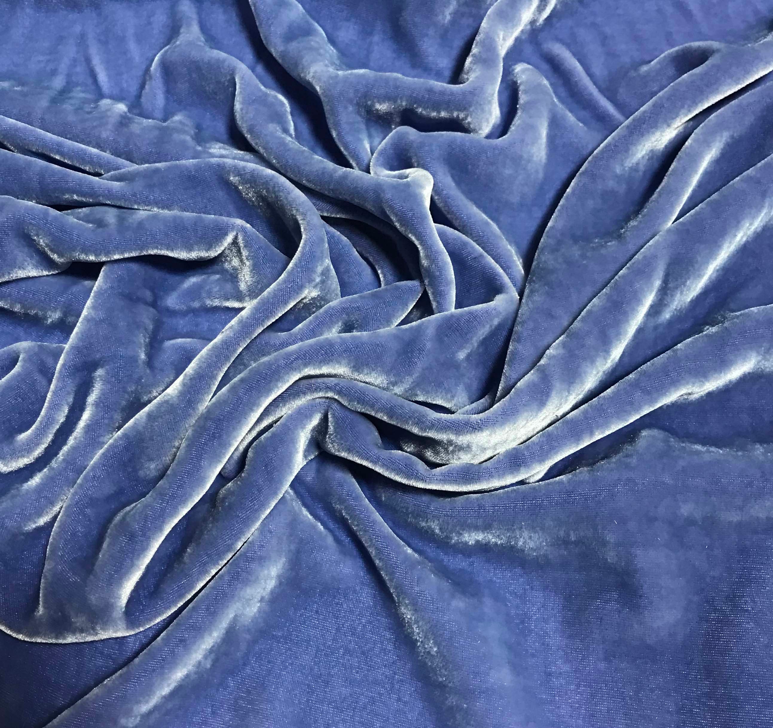 PERIWINKLE BLUE Hand Dyed Silk Velvet Fabric - Etsy Canada