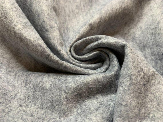 gray wool fabric - Smoky Marble Gray - Wool /Rayon Blend Felt Fabric
