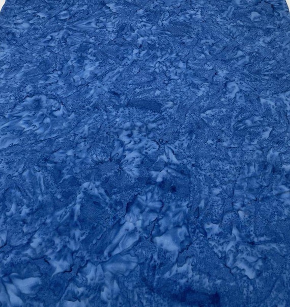 sapphire cotton fabric - Sapphire Blue Shadows - Banyan Batik Tone on Tone 100% Cotton Fabric
