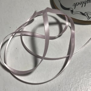 Orchid Pink 1/4" Vintage Grayblock Double Faced Satin Ribbon