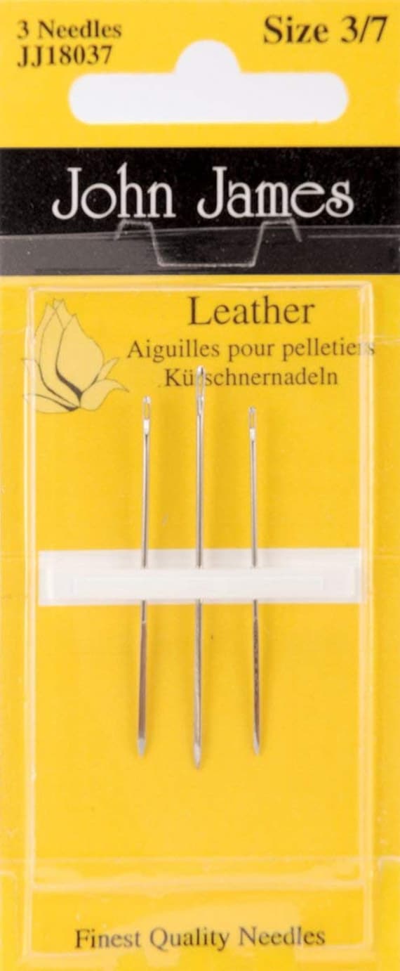 John James Colonial Needle Leather Hand Needles Size 3/7