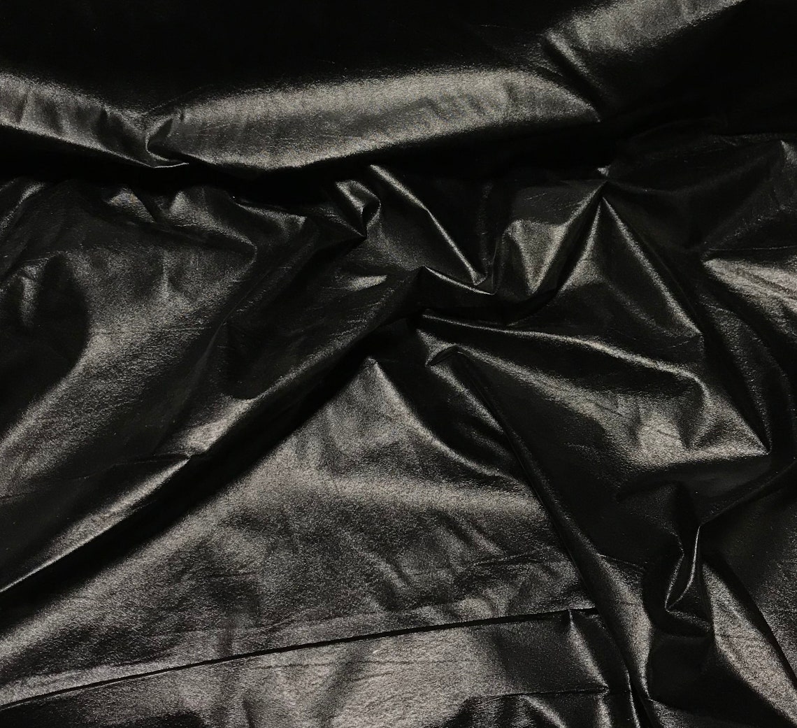 Black Faux Leather Fabric Etsy