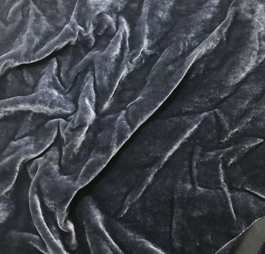 Grey Blue Dyed Mia Silk