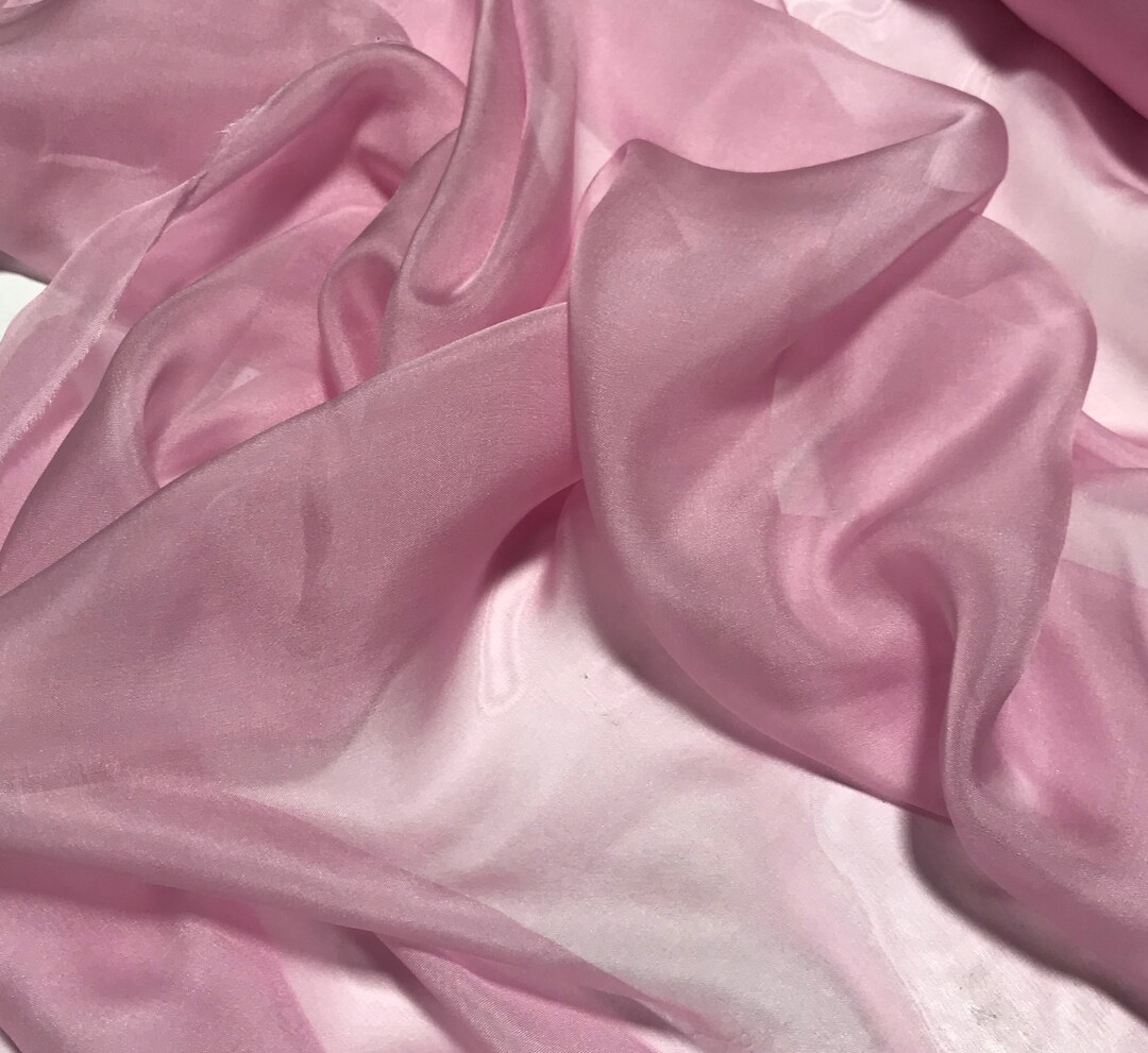 Rose Pink Iridescent Silk Chiffon IC-073 Fabric main image 0