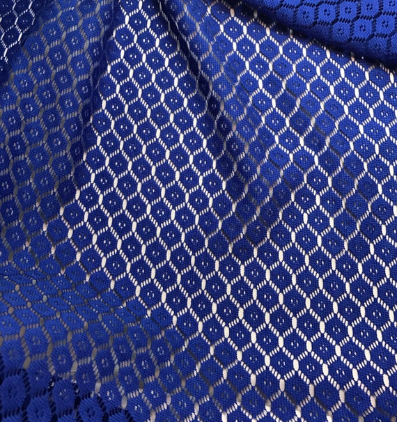 Cobalt Blue Diamond Maggy London LACE Fabric 1/3 Yard | Etsy