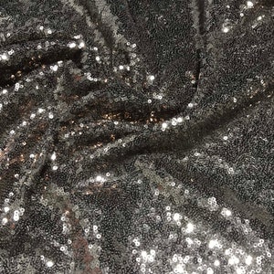 Bronze - Sequin Spangle Sewn on Mesh Fabric