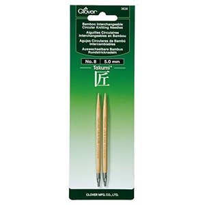 Clover Needlecraft Takumi Bamboo Interchangeable Circular Knitting Needles size 8/5.0mm