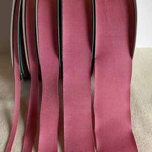 Antique Rose Pink 100% Rayon Petersham Ribbon (5 Widths to choose from)