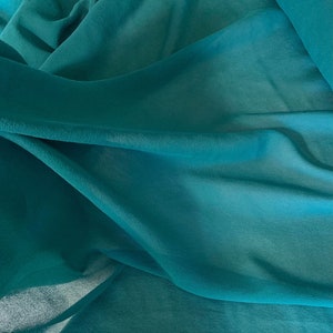 Teal Green - 8mm Silk Georgette Crepe Chiffon Fabric
