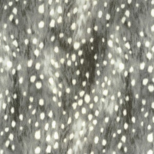 Gray Deer Spots Bambi Animal Print - Kokka Japan Cotton Sheeting Fabric