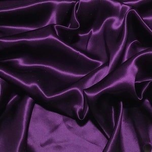 Eggplant Purple - Silk Charmeuse Fabric