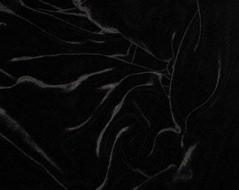 BLACK Silk Velvet Fabric