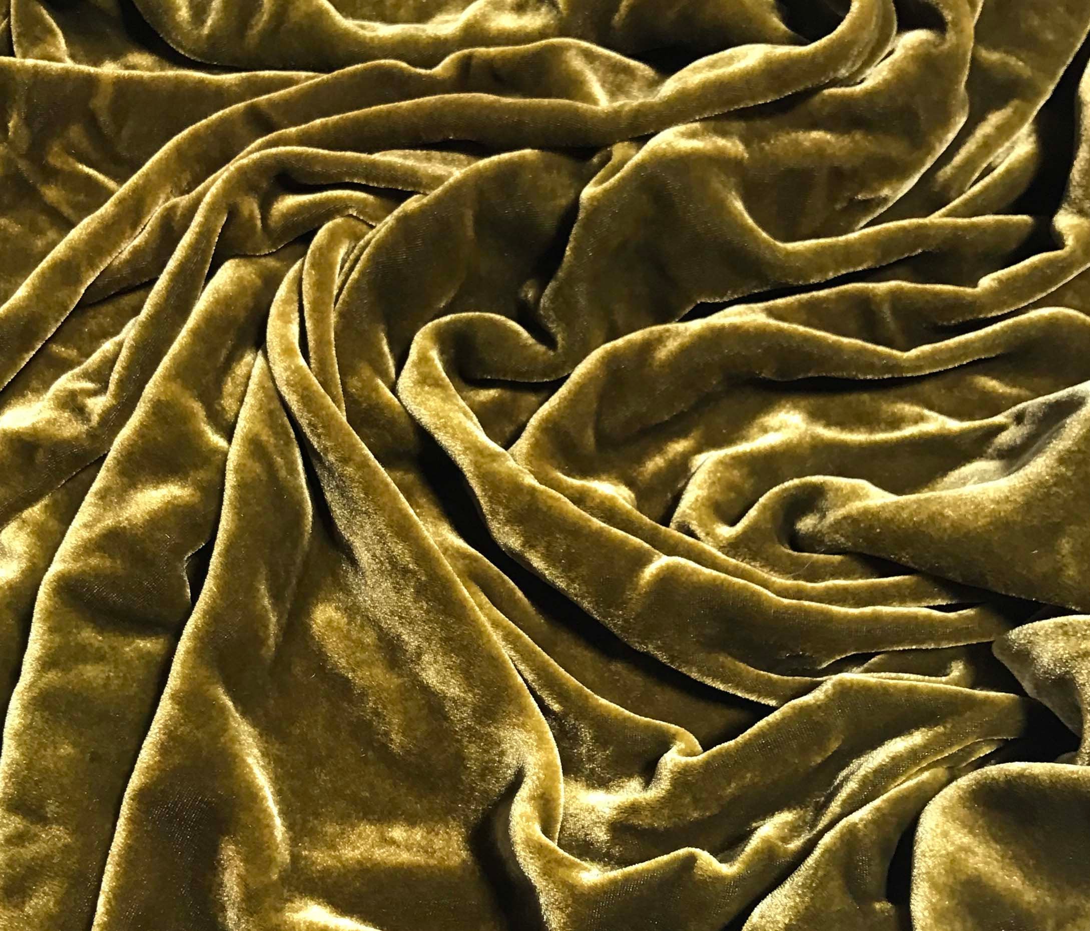 NEW! Prince Hudson - 100% Mohair Upholstery Velvet Fabric - Chartreuse  Green