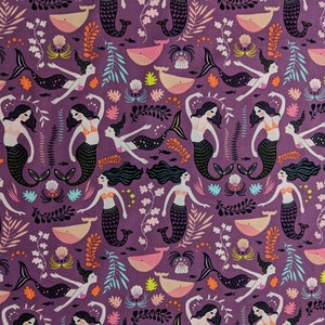 Mermaids Siren Song Orchid - Sirena - Art Gallery Fabrics -Premium Cotton