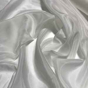 White - Silk/Cotton Voile Batiste Fabric