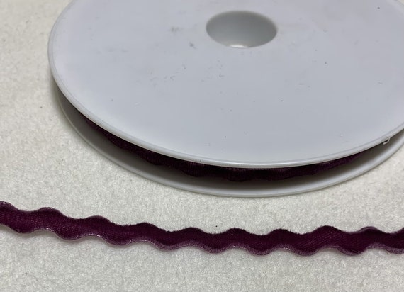 boysenberry none - Boysenberry Purple Velvet Rick Rack Trim Made in France 3/8"