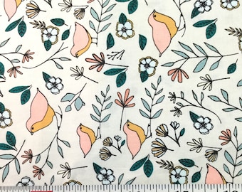 Lovebirds Celeste - Love Story by Maureen Cracknell for Art Gallery Fabrics - Premium Cotton