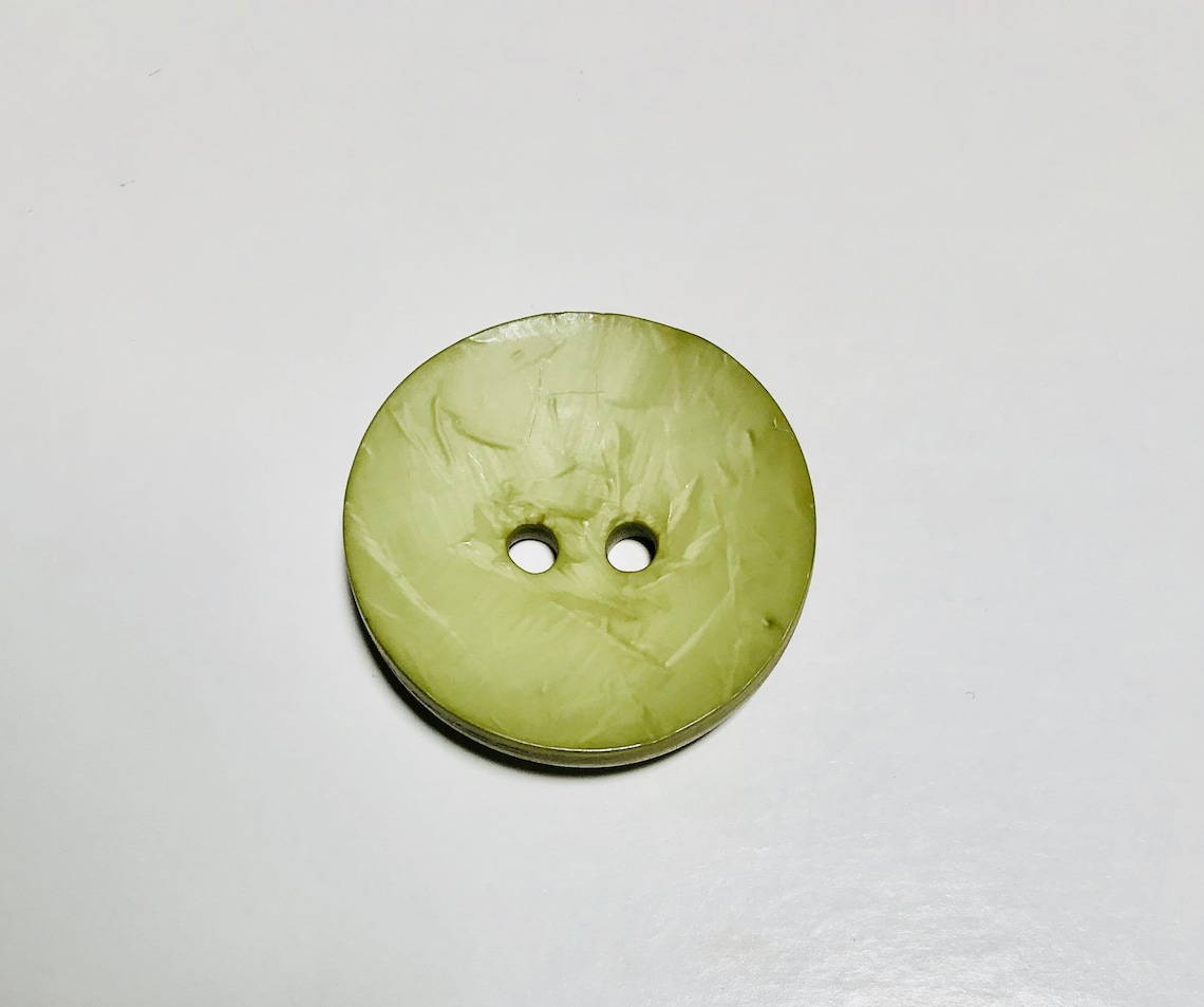 Large Round Pale Chartreuse Polyamid Plastic Button 45mm /1 - Etsy