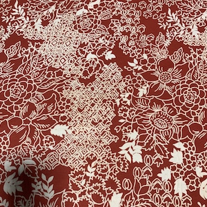 Red Floral - Baralla - Banyan Batiks Cotton Fabric