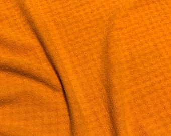 Poppy Orange - Hand Dyed Checkered Weave Silk Noil