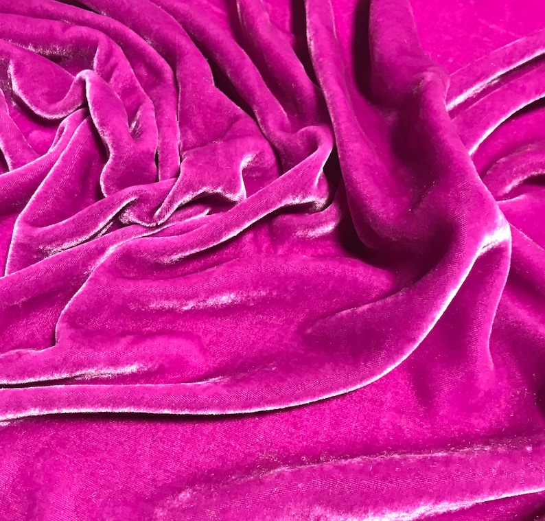 LIGHT PLUM Hand Dyed Silk Velvet Fabric Etsy
