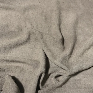 TAUPE Hand Dyed Raw Silk Gauze NOIL Fabric