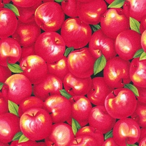 Apples - Farmer John&#39;s Garden Party - Paintbrush Studio 100% Cotton Fabric