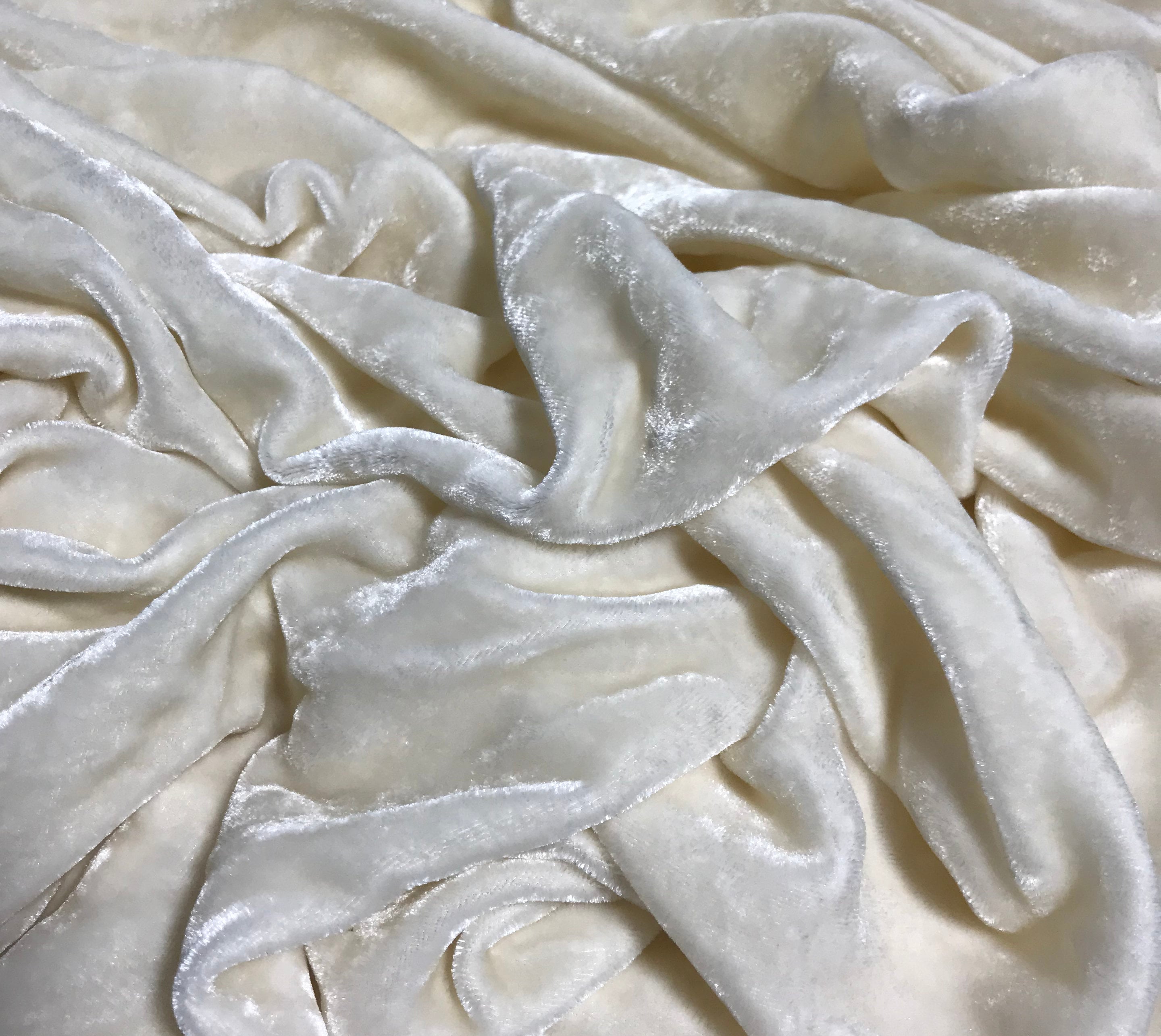IVORY Hand Dyed Silk Velvet Fabric Etsy