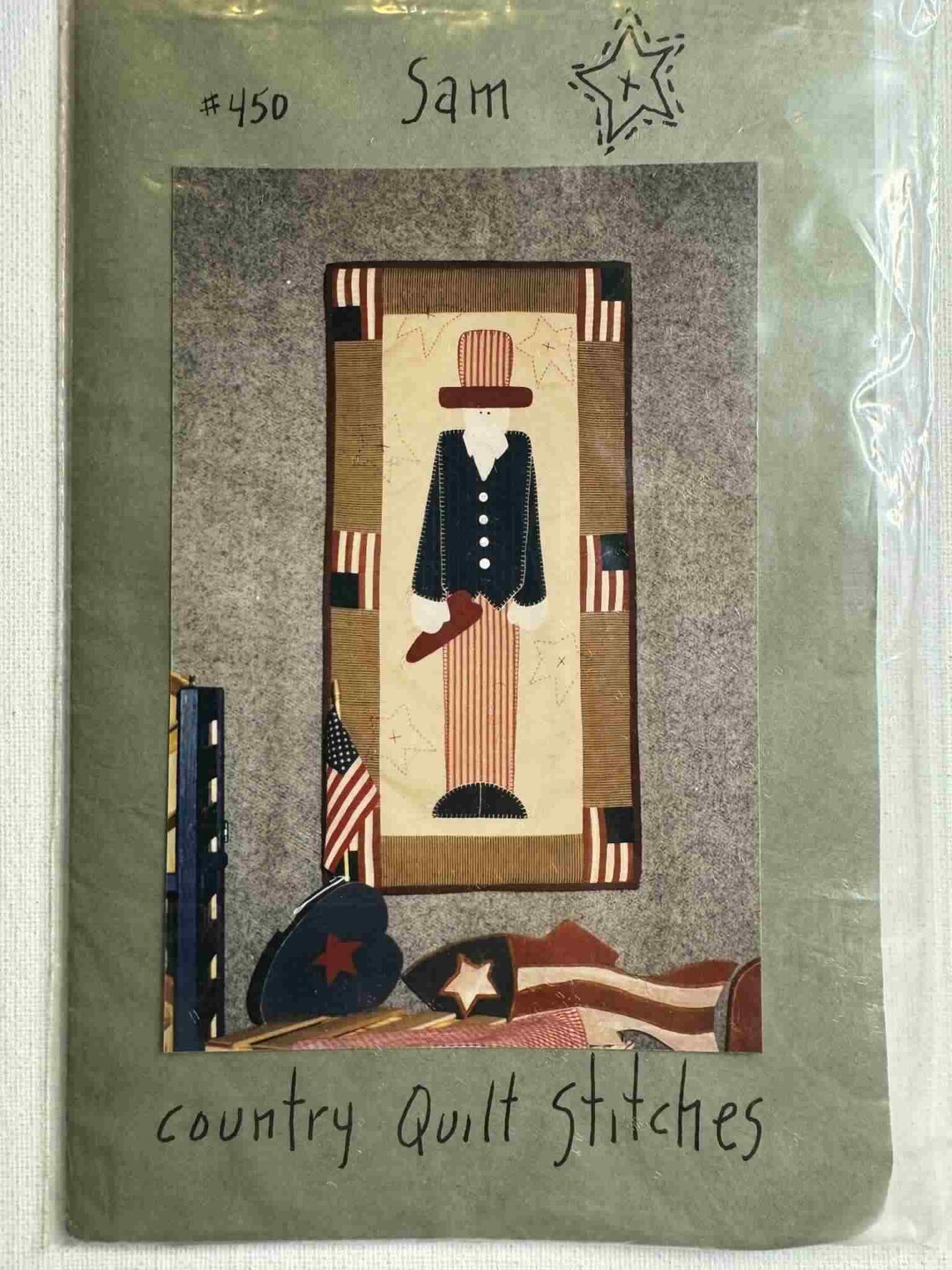 Uncle Sam Quilt Pattern Country Quilt Stitches Uncle Sam Quilt. Pattern# 450 Size: 15