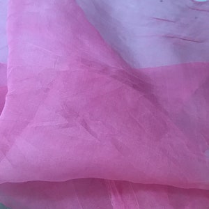 Hand Dyed BALLERINA PINK - Silk Organza Fabric