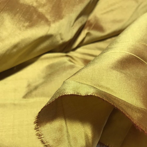 Charcoal Gray/Soft Gold Classical Shantung   /Dupioni main image 1