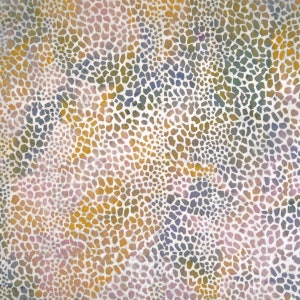 Naranja Pink & Green Giraffe Spots - Batik by Mirah Cotton Fabric