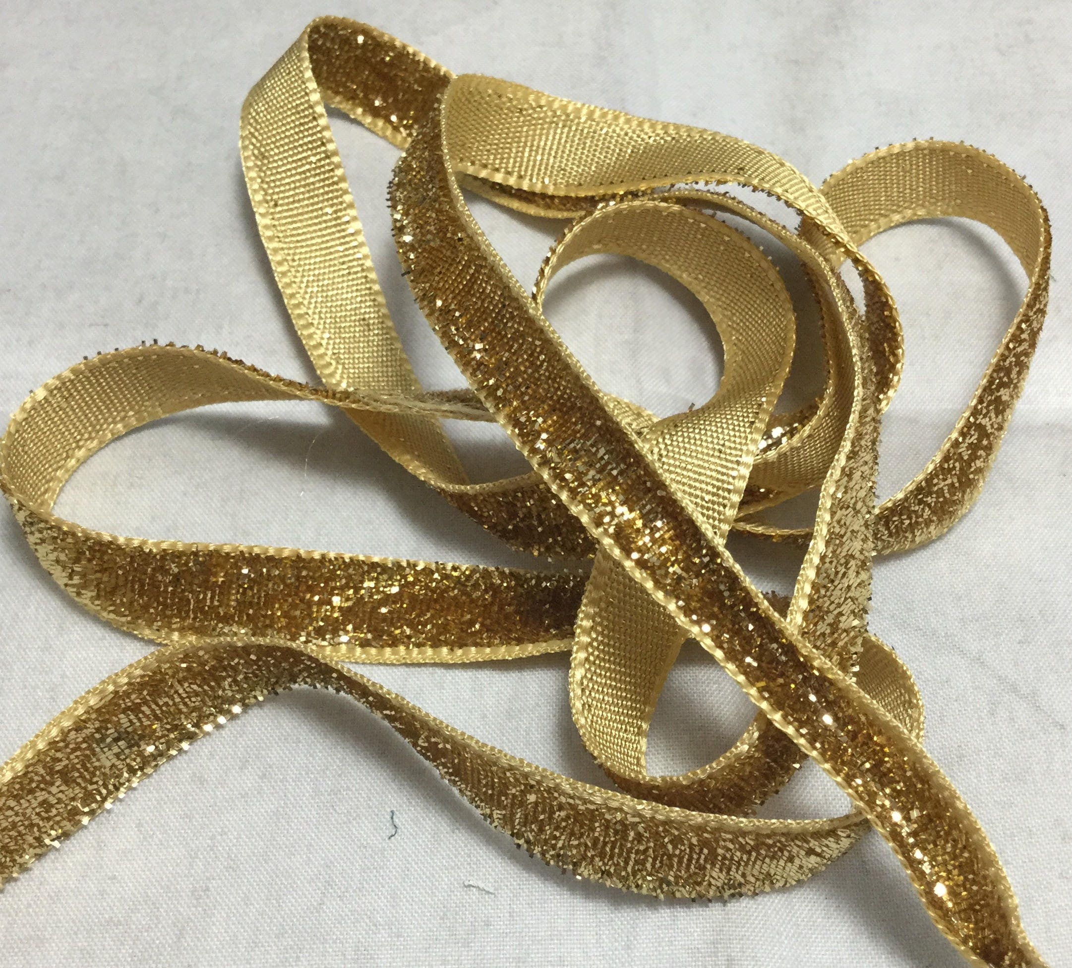 Stretch Metallic Velvet Ribbon Sparkle Ribbon 3/8 Elastic Glitter