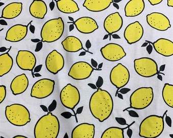 Yellow Lemons - Squeeze - by Dana Willard for Figo Fabrics 100% Cotton Fabric